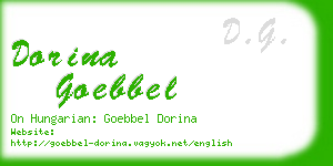 dorina goebbel business card